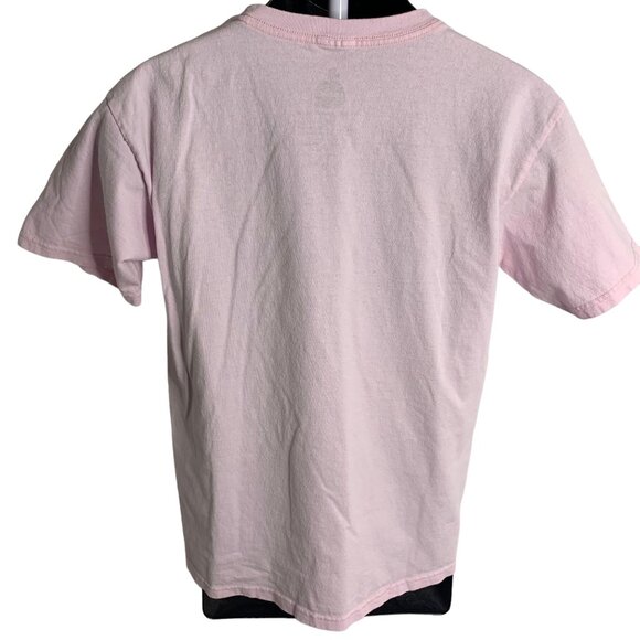 Launder Savage Crewneck Short Sleeve T Shirt M Pink Skeleton Pullover Graphic - Picture 5 of 7